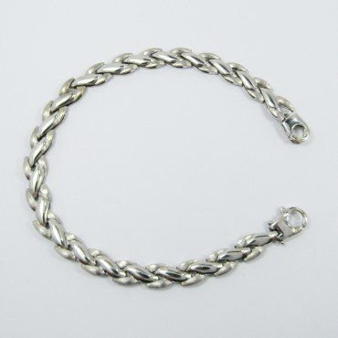 PULSERA SRA. ORO BLANCO ITALIANA LISA