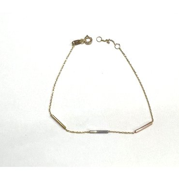 PULSERA SRA. ORO TRICOLOR                                             