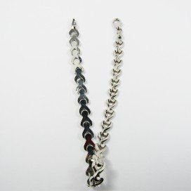PULSERA SRA. ORO BLANCO ITALIANA LISA