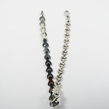 PULSERA SRA. ORO BLANCO ITALIANA LISA