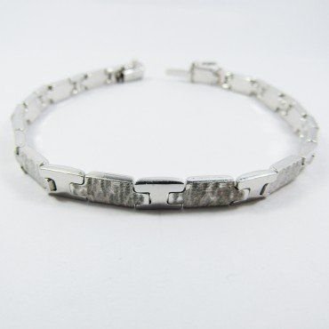 PULSERA SRA. ORO BLANCO ITALIANA LISA