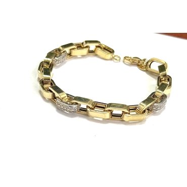 PULSERA SRA. ORO BICOLOR PIEDRA                                       