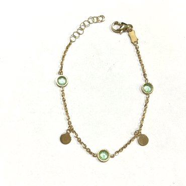 PULSERA SRA. ORO AMARILLO PIEDRA                                      
