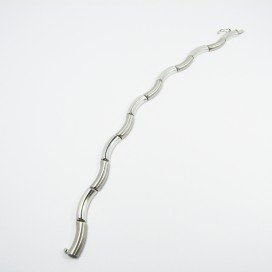 PULSERA SRA. ORO BLANCO ITALIANA LISA