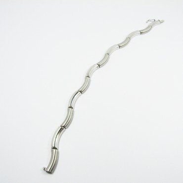 PULSERA SRA. ORO BLANCO ITALIANA LISA
