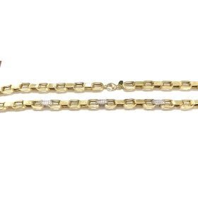GARGANTILLA ORO BICOLOR PIEDRA                                        