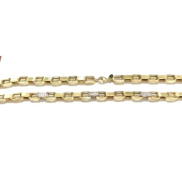 GARGANTILLA ORO BICOLOR PIEDRA                                        