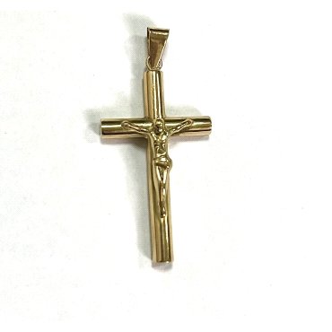 CRUZ ORO AMARILLO CON CRISTO                                          