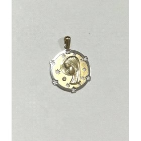MEDALLAS ORO BICOLOR PIEDRA                                           