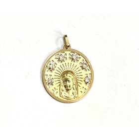 MEDALLAS ORO AMARILLO PIEDRA                                          