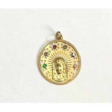 MEDALLAS ORO AMARILLO PIEDRA                                          