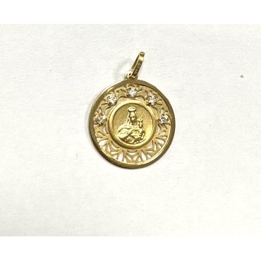MEDALLAS ORO AMARILLO PIEDRA                                          