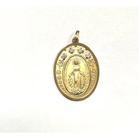 MEDALLAS ORO AMARILLO PIEDRA                                          