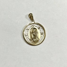 MEDALLAS ORO AMARILLO PIEDRA                                          