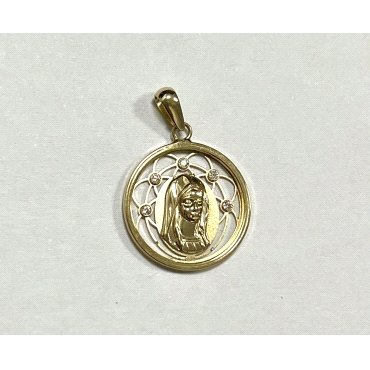 MEDALLAS ORO AMARILLO PIEDRA                                          