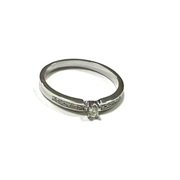 SORTIJA ORO BLANCO BRILLANTES                                         