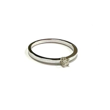 SORTIJA ORO BLANCO BRILLANTES                                         