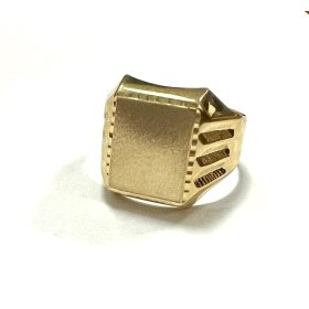 SELLO CABALLERO ORO AMARILLO SEMI HUECO                               