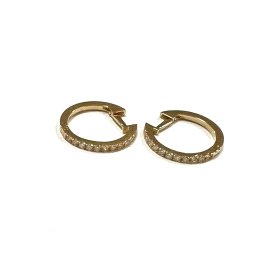 PENDIENTES ARO ORO AMARILLO BRILLANTES                                