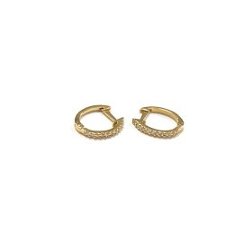 PENDIENTES ARO ORO AMARILLO BRILLANTES                                