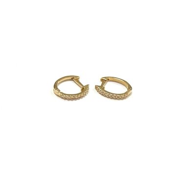 PENDIENTES ARO ORO AMARILLO BRILLANTES                                