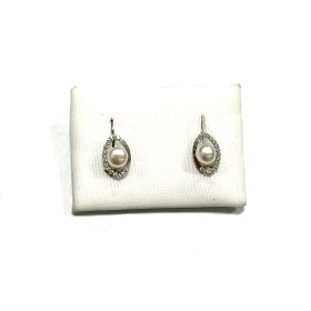 PENDIENTES NIÑA ORO BLANCO PIEDRA                                     
