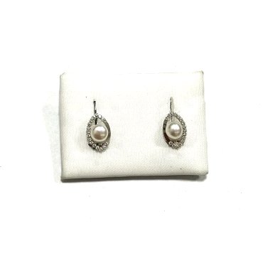 PENDIENTES NIÑA ORO BLANCO PIEDRA                                     