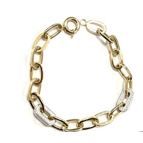 PULSERA SRA. ORO BICOLOR PIEDRA                                       