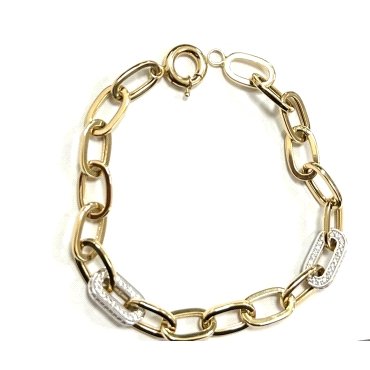 PULSERA SRA. ORO BICOLOR PIEDRA                                       