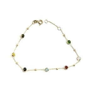 PULSERA SRA. ORO AMARILLO PIEDRA                                      