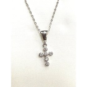 GARGANTILLA ORO BLANCO PIEDRA                                         