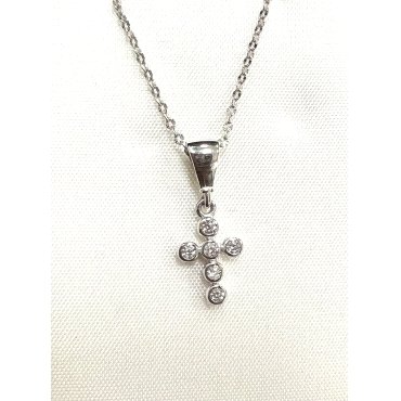 GARGANTILLA ORO BLANCO PIEDRA                                         