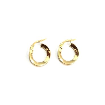 PENDIENTES ARO ORO AMARILLO LISA                                      