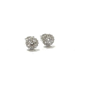 PENDIENTES NIÑA ORO BLANCO PIEDRA                                     