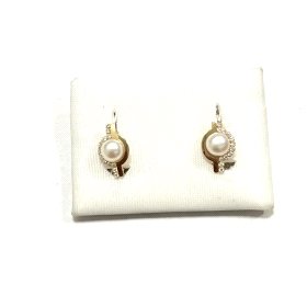 PENDIENTES NIÑA ORO AMARILLO PERLA                                    