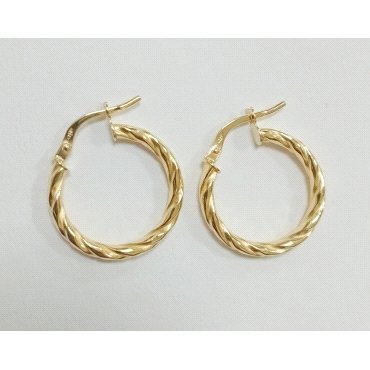 PENDIENTES ARO ORO AMARILLO GALLON                                    