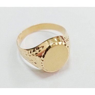SELLO CABALLERO ORO AMARILLO SEMI HUECO                               