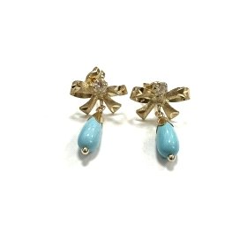 PENDIENTES ORO AMARILLO PIEDRA                                        