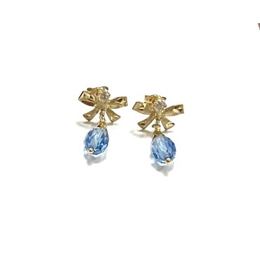 PENDIENTES ORO AMARILLO PIEDRA                                        