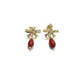 PENDIENTES ORO AMARILLO PIEDRA                                        