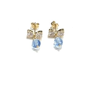 PENDIENTES ORO AMARILLO PIEDRA                                        