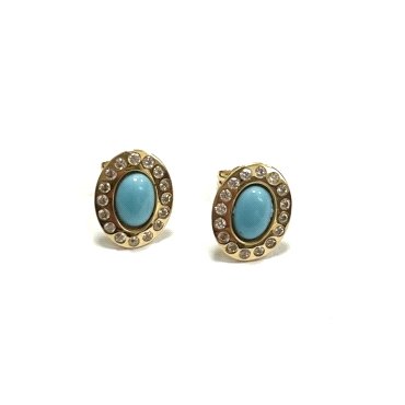 PENDIENTES ORO AMARILLO PIEDRA                                        