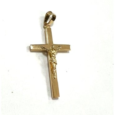 CRUZ ORO AMARILLO CON CRISTO                                          