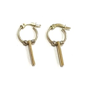 PENDIENTES ARO ORO BICOLOR                                            