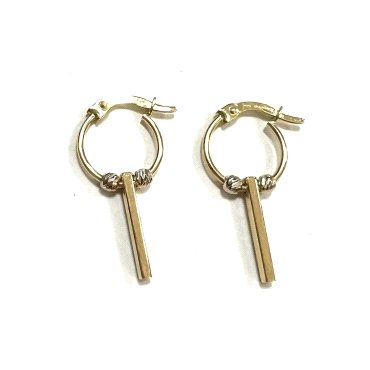 PENDIENTES ARO ORO BICOLOR                                            