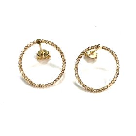 PENDIENTES ARO ORO AMARILLO GRABADA                                   