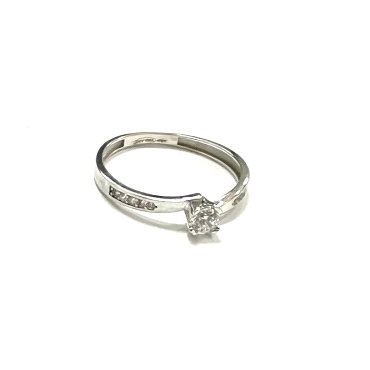 SORTIJA ORO BLANCO PIEDRA                                             