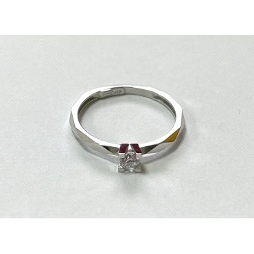 SORTIJA ORO BLANCO PIEDRA                                             