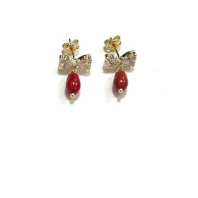 PENDIENTES ORO AMARILLO PIEDRA                                        