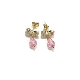 PENDIENTES ORO AMARILLO PIEDRA                                        